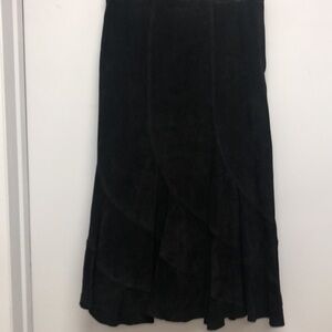 Live a Little suede midi skirt